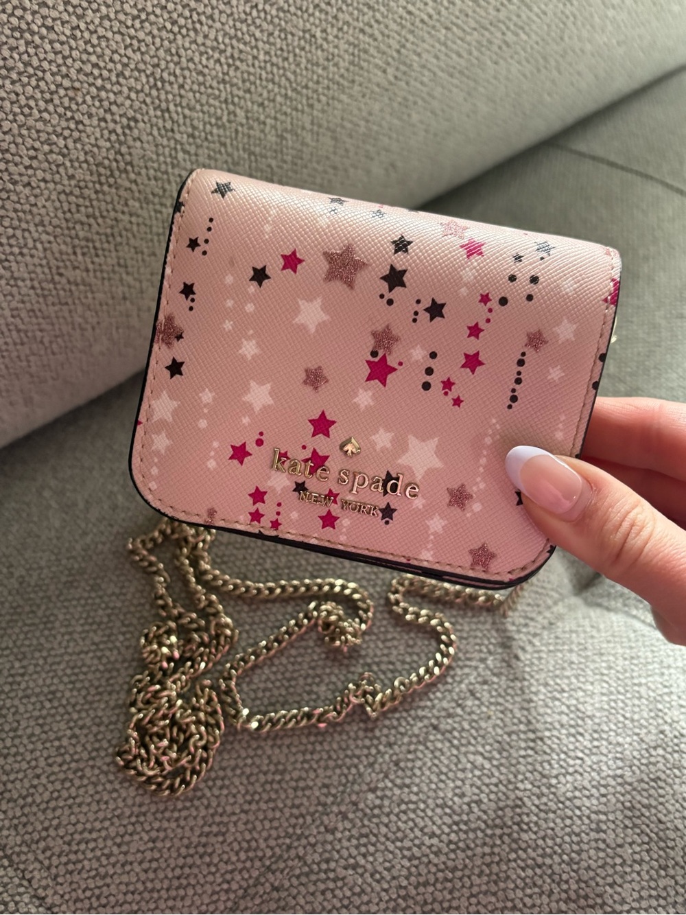 Kate Spade Pink Staci Star Print Mini Crossbody Purse